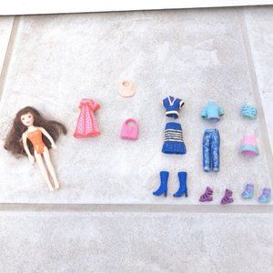 Polly Pocket and accessories clothes shoes bags